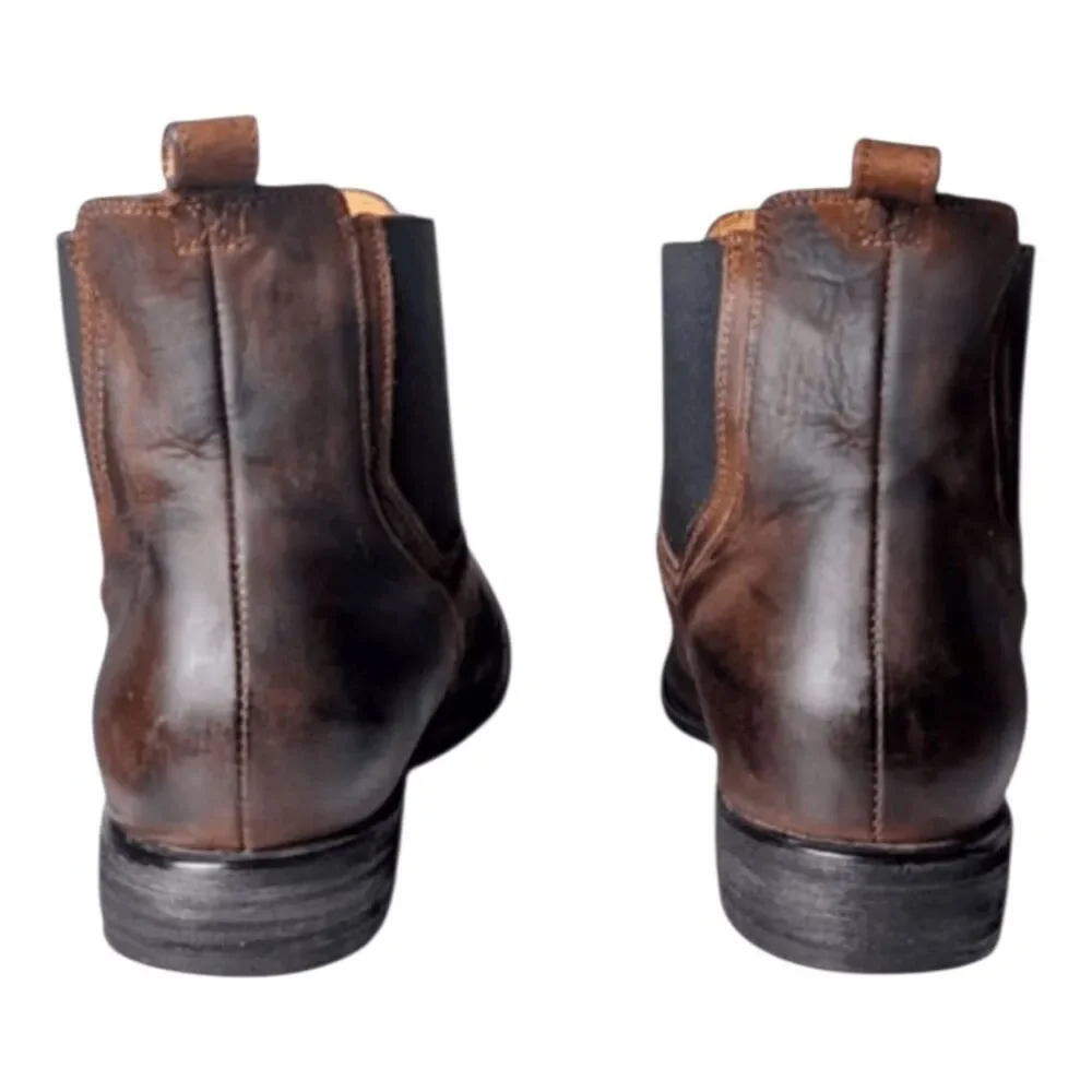 J.D. FISK Serge Brown Leather Boot Size 11.5